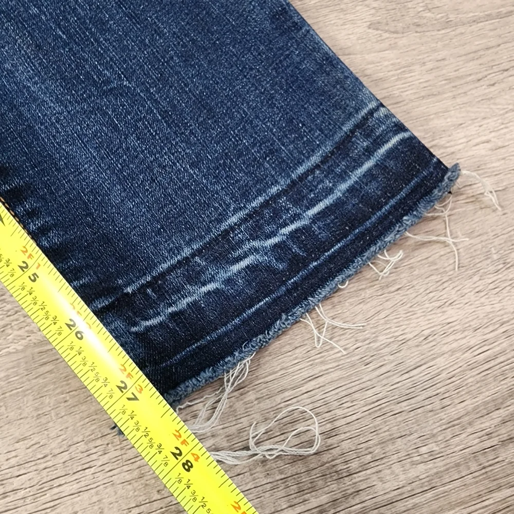 STS BLUE Ashley High Rise Button Fly Blue Denim Raw Hem Jean 28 - Picture 10 of 14
